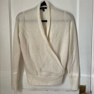 Banana Republic Aire Wrap-Front Sweater Sz XS Off White